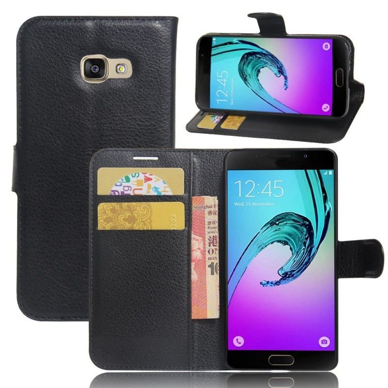 Cover Folio-hoesje Samsung Galaxy A3 2017 Wit Zwart Telefoonhoesje Klassiek