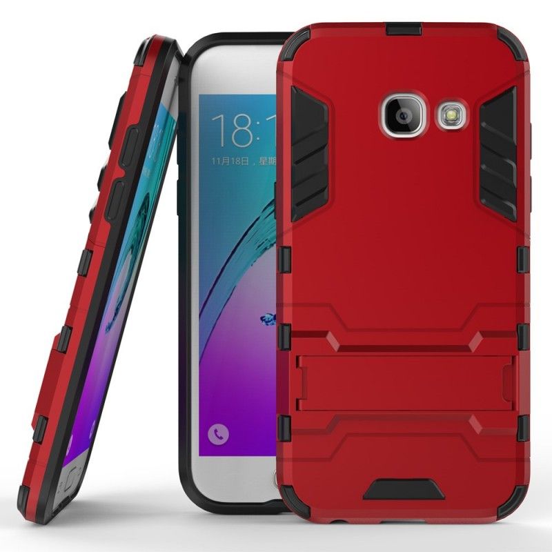 Hoesje Samsung Galaxy A3 2017 Zilver Rood Ultrabestendig