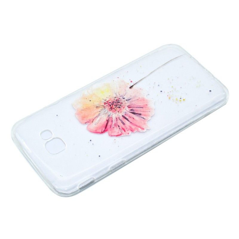 Hoesje voor Samsung Galaxy A3 2017 Transparante Aquarel Klaproos