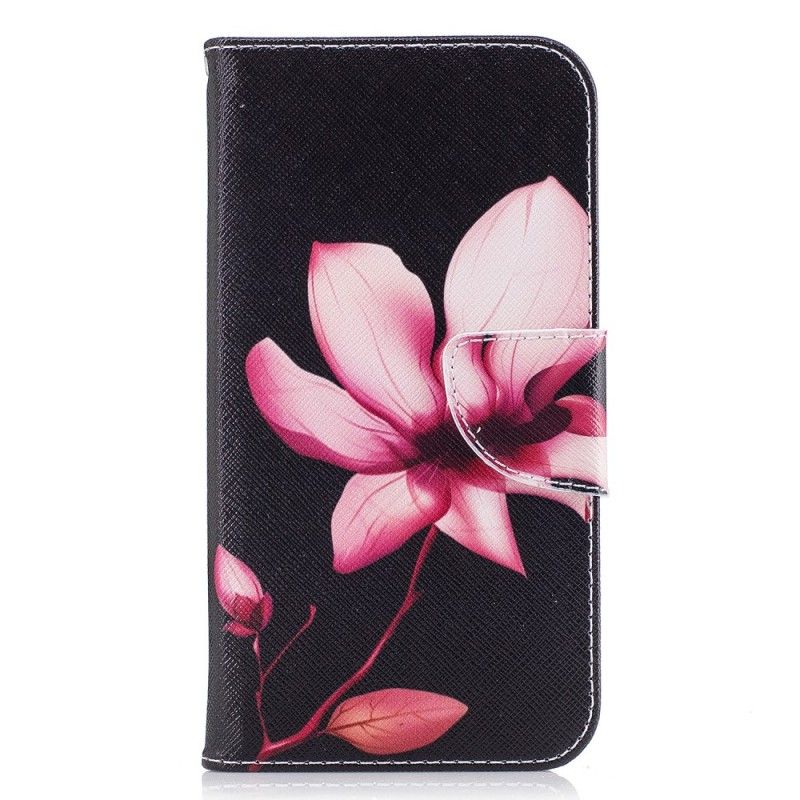 Cover Folio-hoesje Samsung Galaxy J7 2017 Telefoonhoesje Roze Bloem