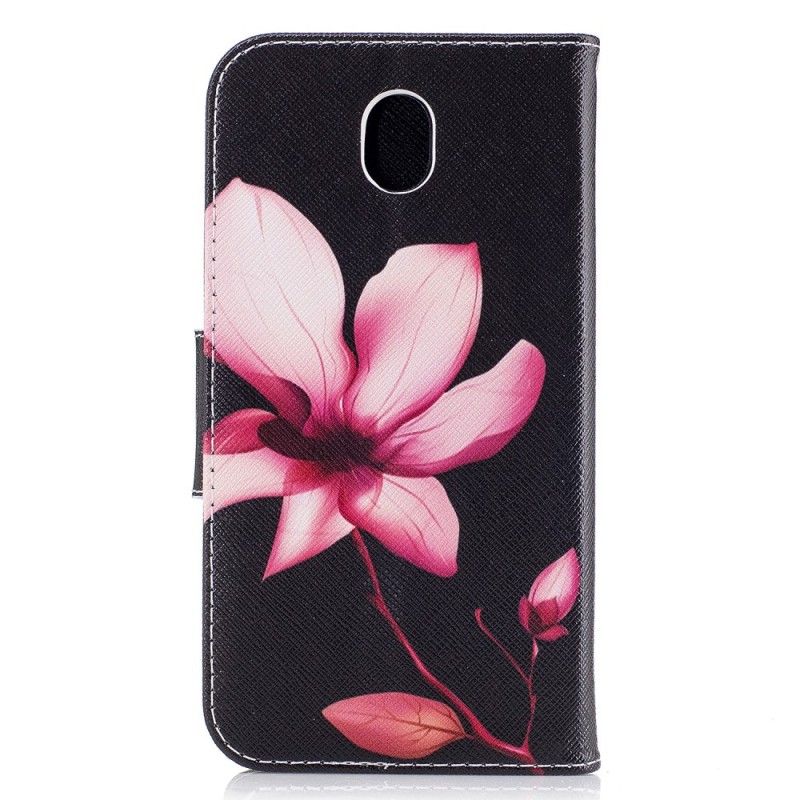 Cover Folio-hoesje Samsung Galaxy J7 2017 Telefoonhoesje Roze Bloem