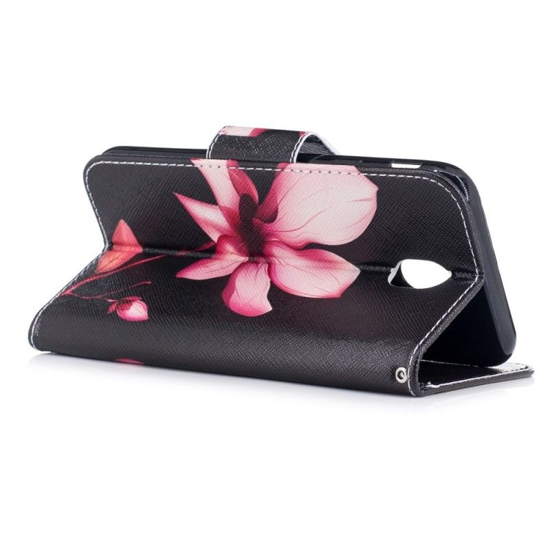 Cover Folio-hoesje Samsung Galaxy J7 2017 Telefoonhoesje Roze Bloem