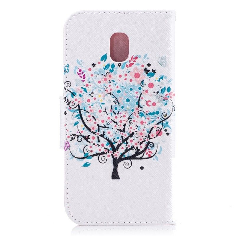 Flip Case Leren Samsung Galaxy J7 2017 Bloemrijke Boom