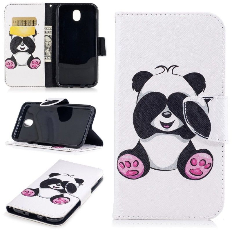 Leren Hoesje Samsung Galaxy J7 2017 Telefoonhoesje Leuke Panda