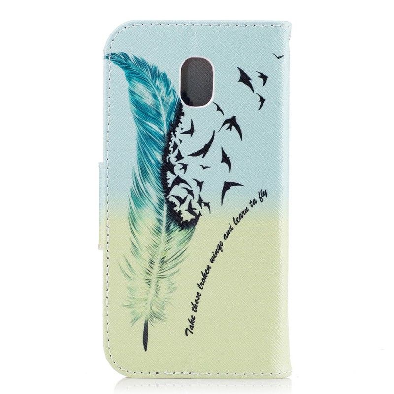 Leren Hoesje voor Samsung Galaxy J7 2017 Leren Vliegen