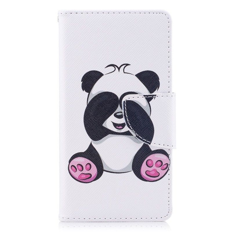 Flip Case Leren Sony Xperia XZ1 Compact Leuke Panda