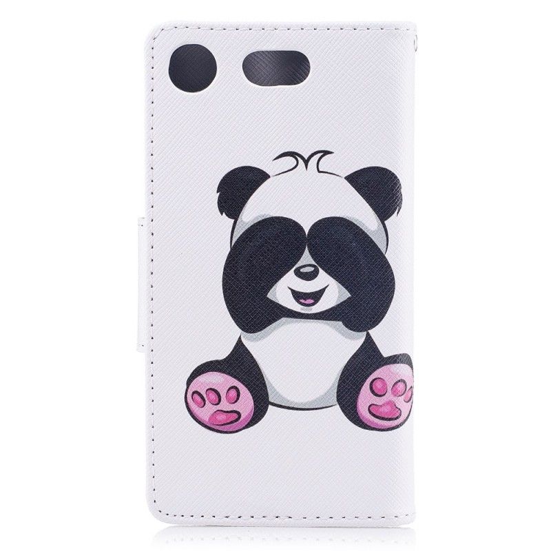 Flip Case Leren Sony Xperia XZ1 Compact Leuke Panda