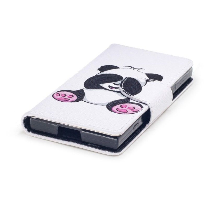 Flip Case Leren Sony Xperia XZ1 Compact Leuke Panda