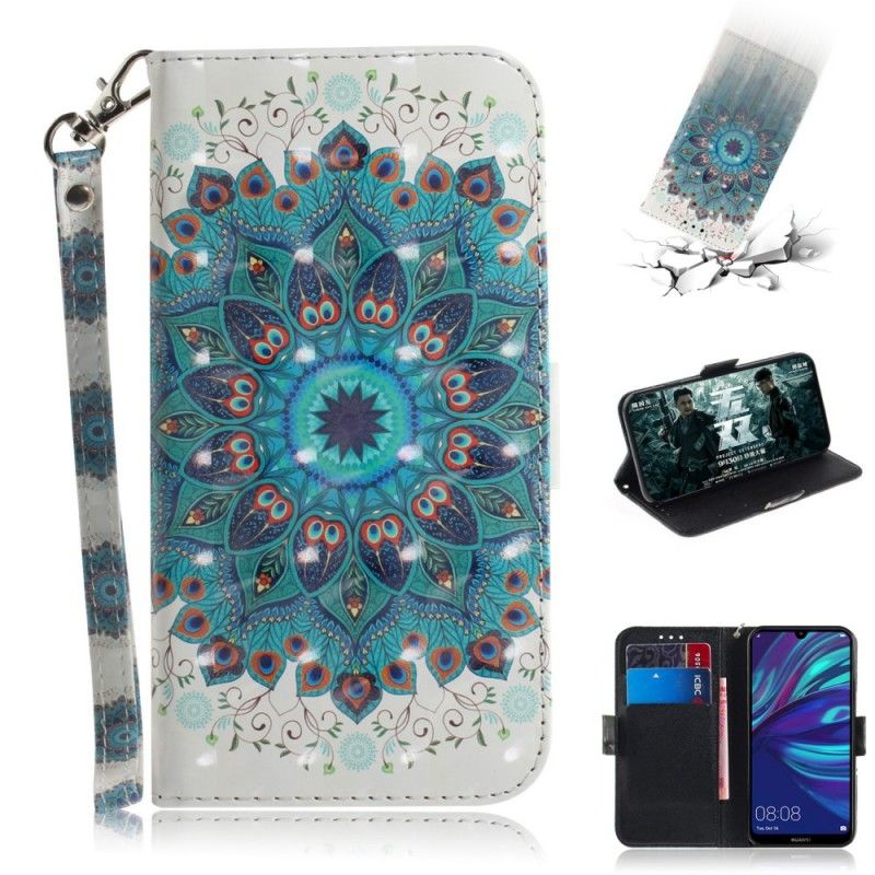 Bescherming Hoesje Huawei P30 Lite Telefoonhoesje Meesterlijke Mandala Met String