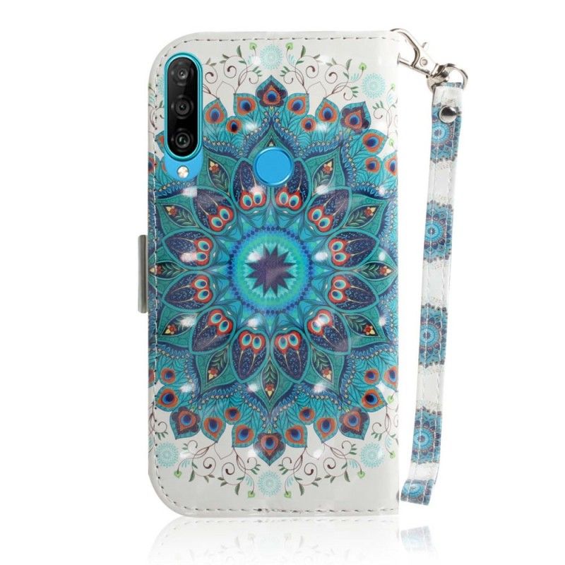 Bescherming Hoesje Huawei P30 Lite Telefoonhoesje Meesterlijke Mandala Met String