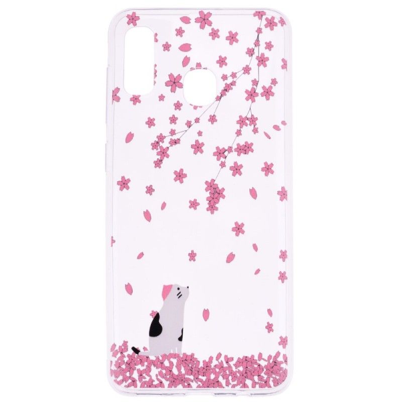 Case Hoesje Huawei P30 Lite Telefoonhoesje Bloemblaadjes En Kat