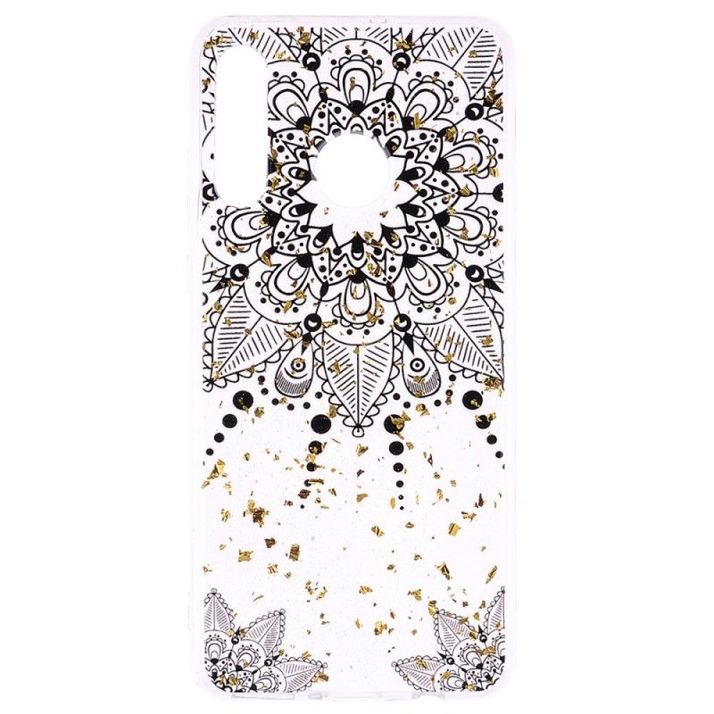 Case Hoesje Huawei P30 Lite Telefoonhoesje Transparant Grijze Mandala