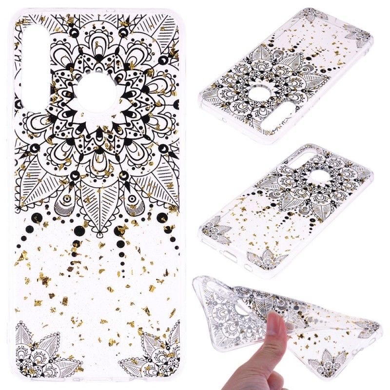 Case Hoesje Huawei P30 Lite Telefoonhoesje Transparant Grijze Mandala