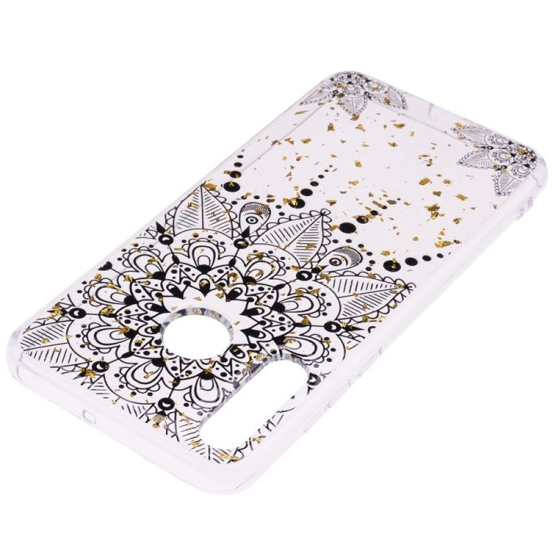 Case Hoesje Huawei P30 Lite Telefoonhoesje Transparant Grijze Mandala