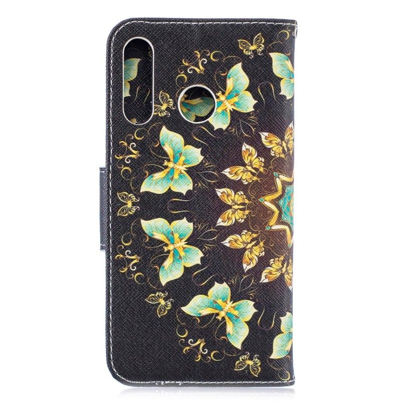 Cover Folio-hoesje Huawei P30 Lite Telefoonhoesje Vlinder Mandala