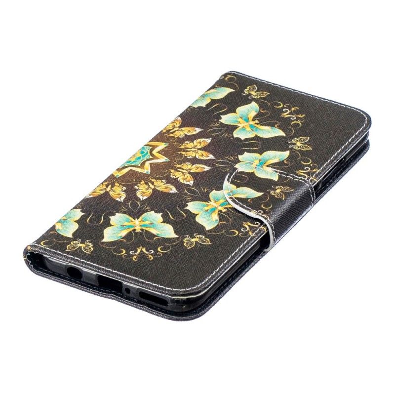 Cover Folio-hoesje Huawei P30 Lite Telefoonhoesje Vlinder Mandala