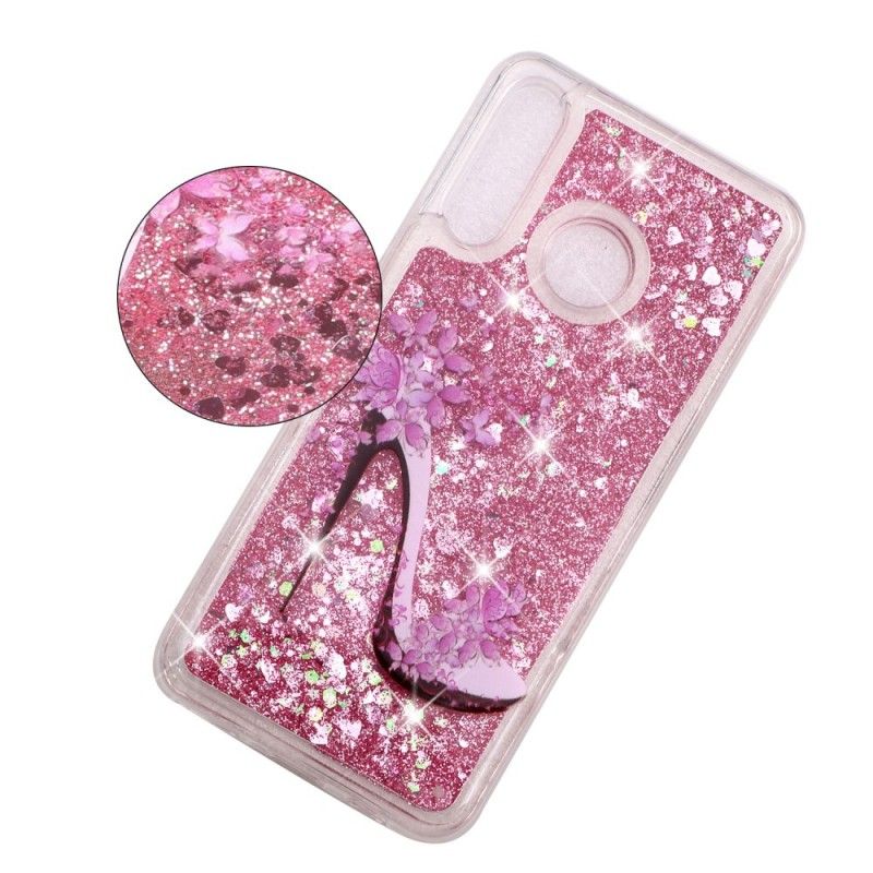 Cover Hoesje Huawei P30 Lite Telefoonhoesje Pumps Met Glitter