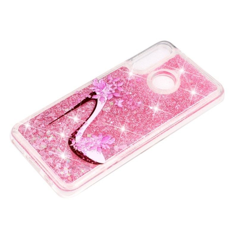 Cover Hoesje Huawei P30 Lite Telefoonhoesje Pumps Met Glitter