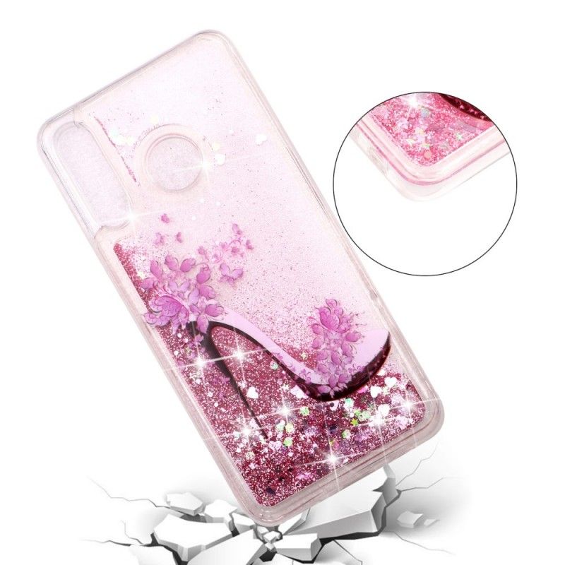 Cover Hoesje Huawei P30 Lite Telefoonhoesje Pumps Met Glitter