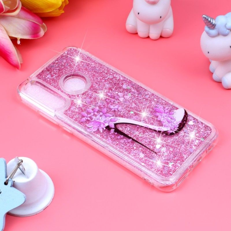 Cover Hoesje Huawei P30 Lite Telefoonhoesje Pumps Met Glitter