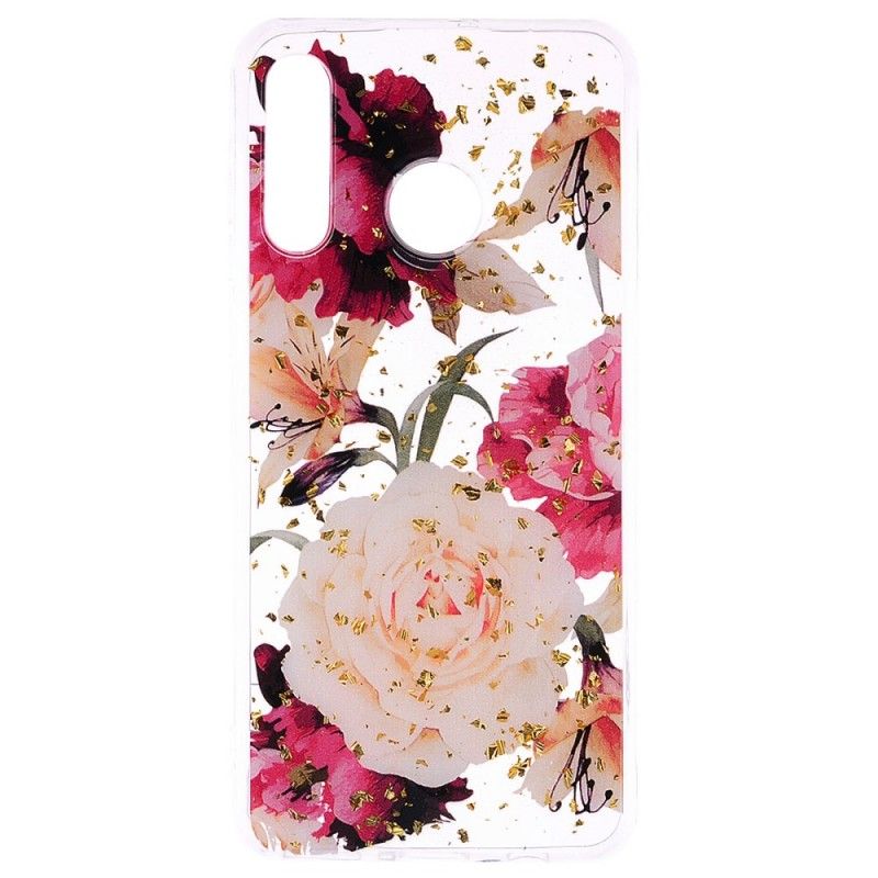 Cover Hoesje Huawei P30 Lite Telefoonhoesje Transparante Mooie Boeketten