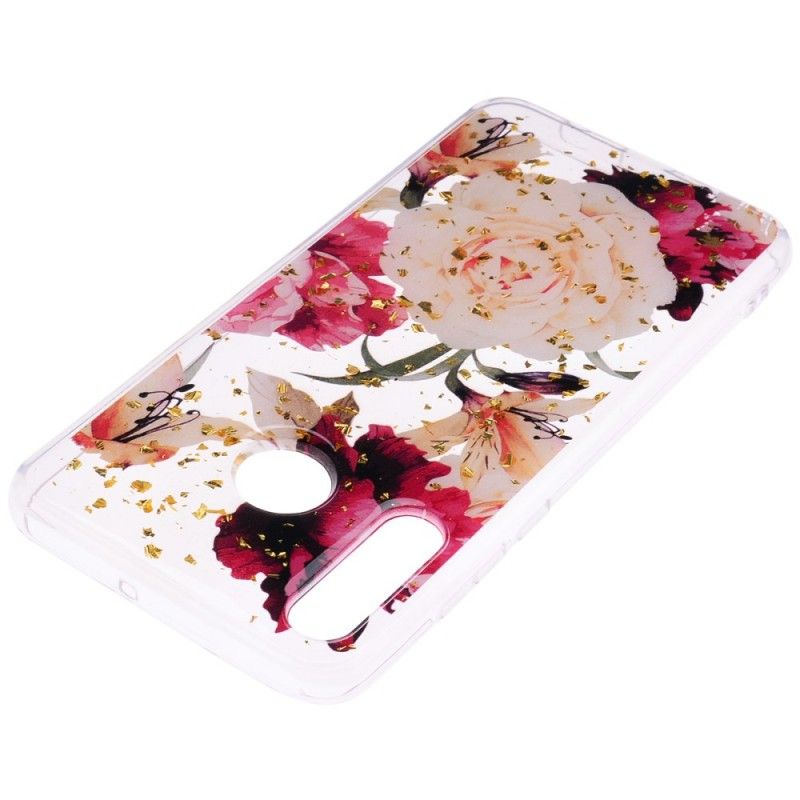 Cover Hoesje Huawei P30 Lite Telefoonhoesje Transparante Mooie Boeketten