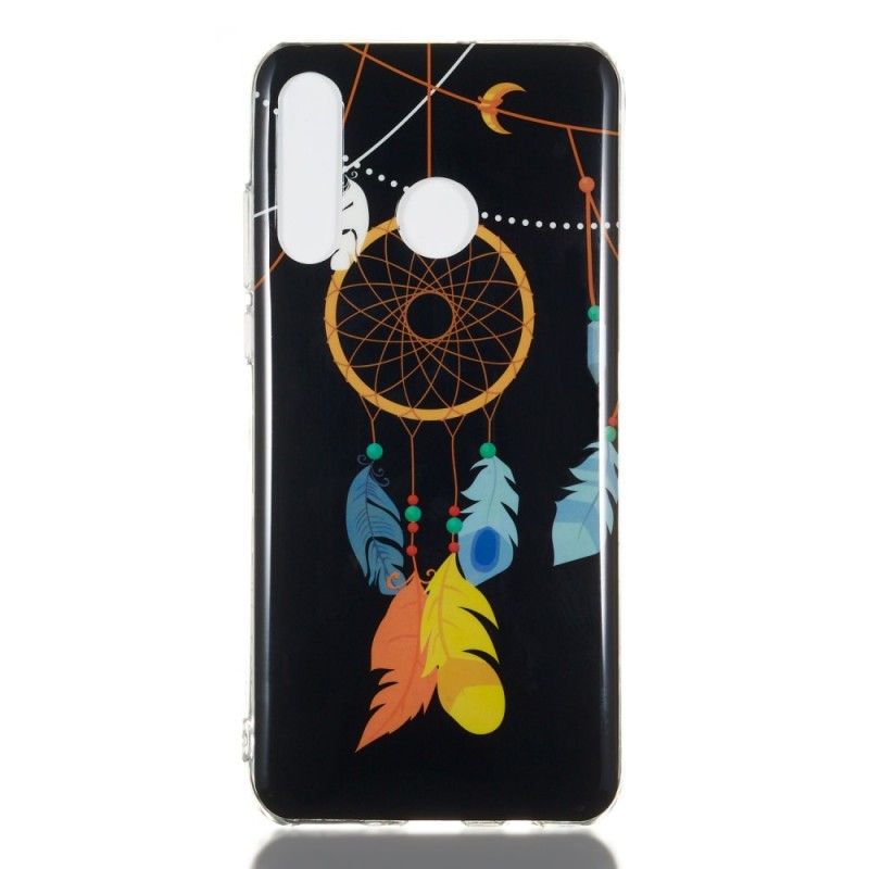 Cover Hoesje Huawei P30 Lite Telefoonhoesje Unieke Fluorescerende Dromenvanger