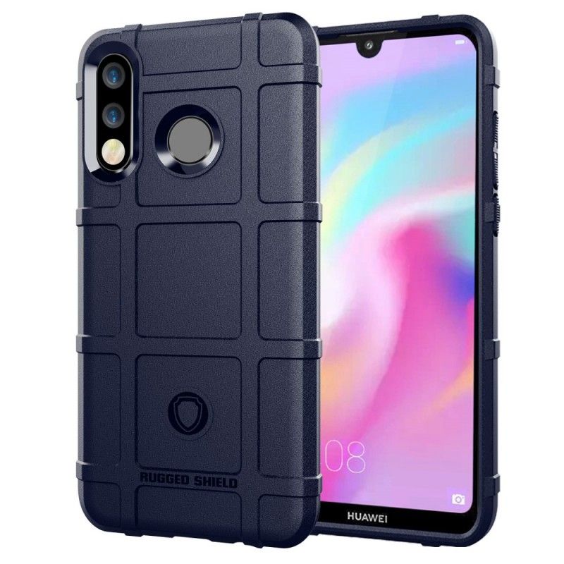 Hoesje Huawei P30 Lite Grijs Zwart Robuust Schild