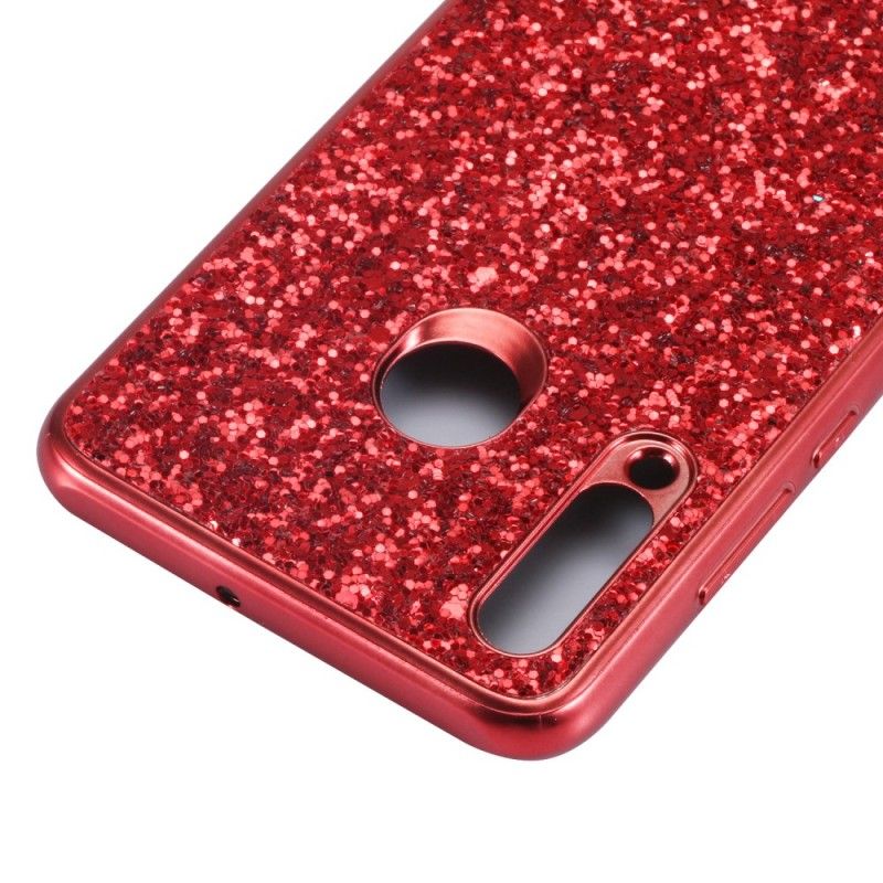 Hoesje Huawei P30 Lite Rood Zwart Ik Ben Glitter