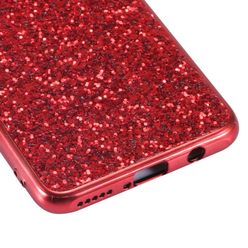 Hoesje Huawei P30 Lite Rood Zwart Ik Ben Glitter