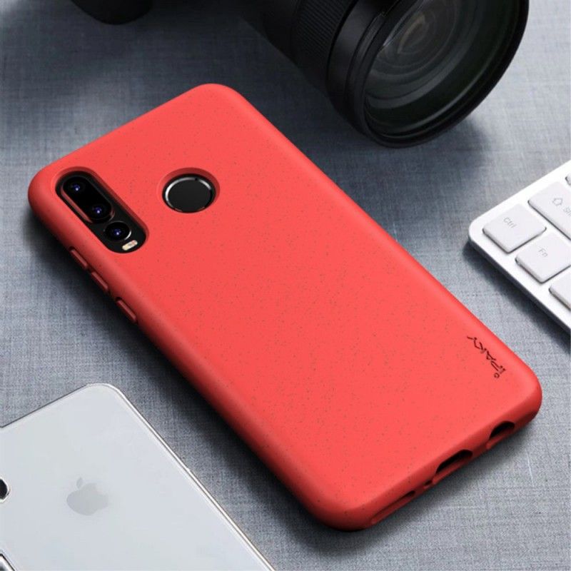 Hoesje Huawei P30 Lite Rood Zwart Ipaky Matte Serie