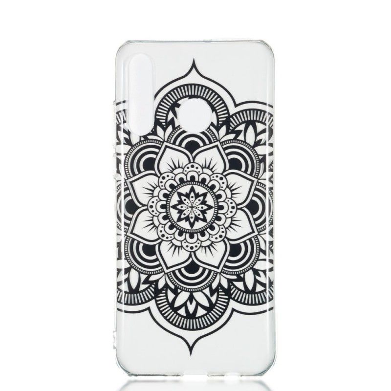 Hoesje Huawei P30 Lite Telefoonhoesje Zwarte Mandala Art