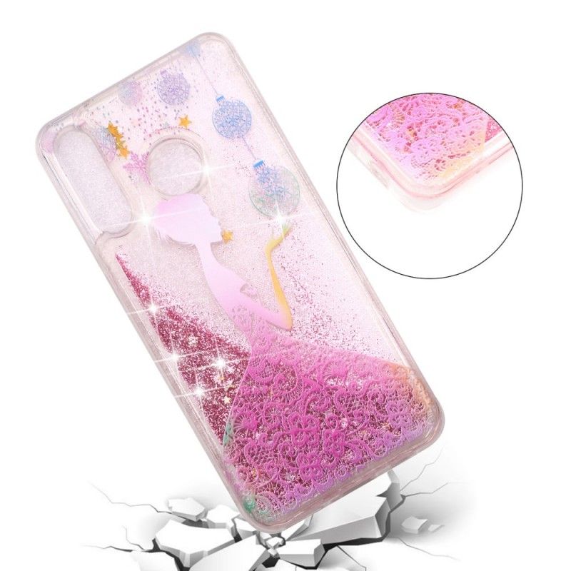 Hoesje Huawei P30 Lite Transparante Glitterjurk