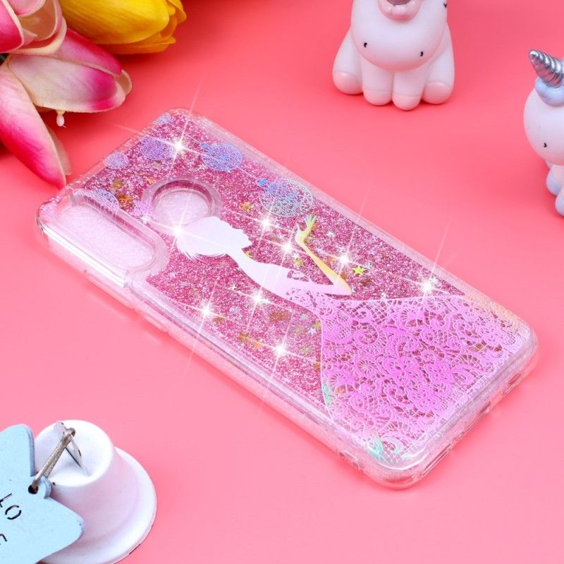 Hoesje Huawei P30 Lite Transparante Glitterjurk