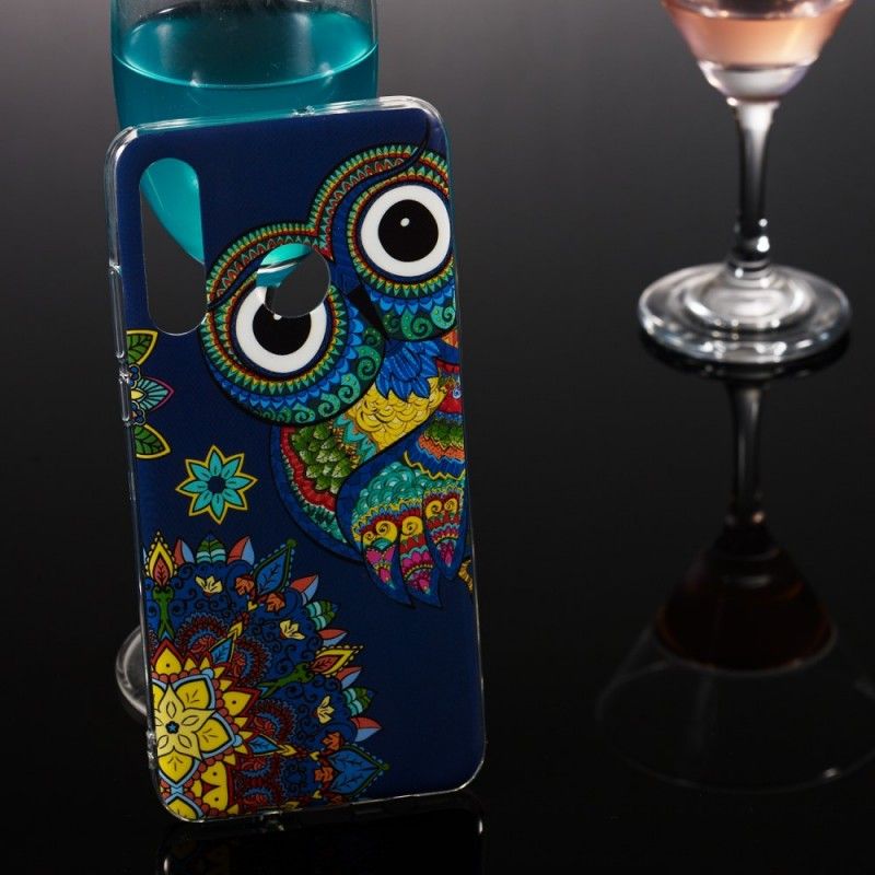 Hoesje voor Huawei P30 Lite Fluorescerende Mandala-Uil