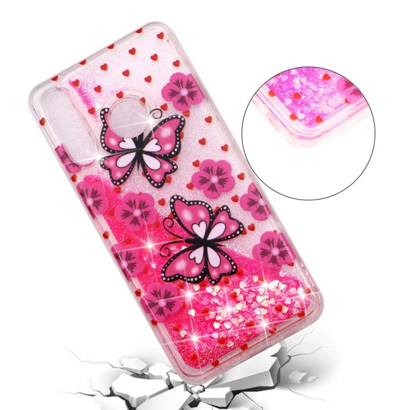 Hoesje voor Huawei P30 Lite Glittervlinders