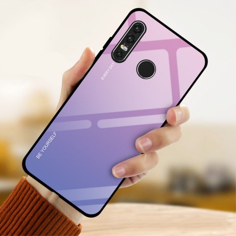 Hoesje voor Huawei P30 Lite Magenta Rood Gegalvaniseerde Kleur