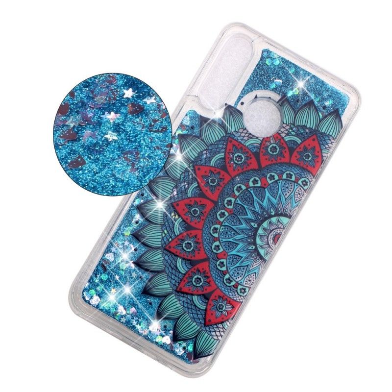 Hoesje voor Huawei P30 Lite Transparante Mandala Glitters