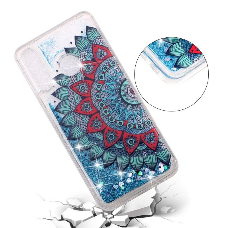 Hoesje voor Huawei P30 Lite Transparante Mandala Glitters