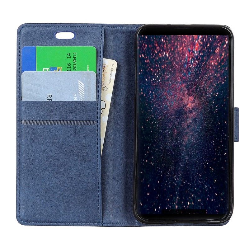 Leren Hoesje Huawei P30 Lite Rood Zwart Retro Mat Leereffect