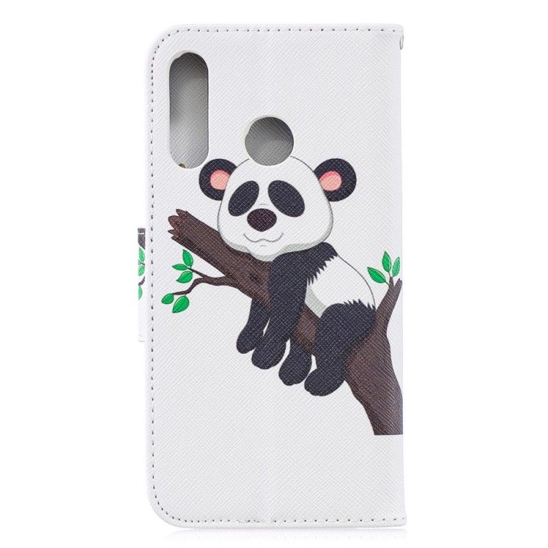 Leren Hoesje Huawei P30 Lite Telefoonhoesje Luie Panda