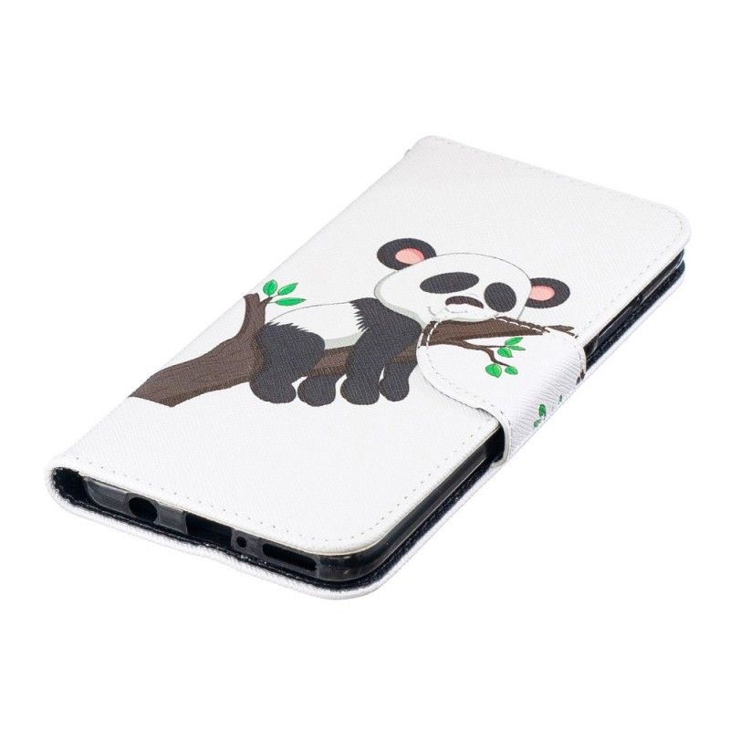 Leren Hoesje Huawei P30 Lite Telefoonhoesje Luie Panda