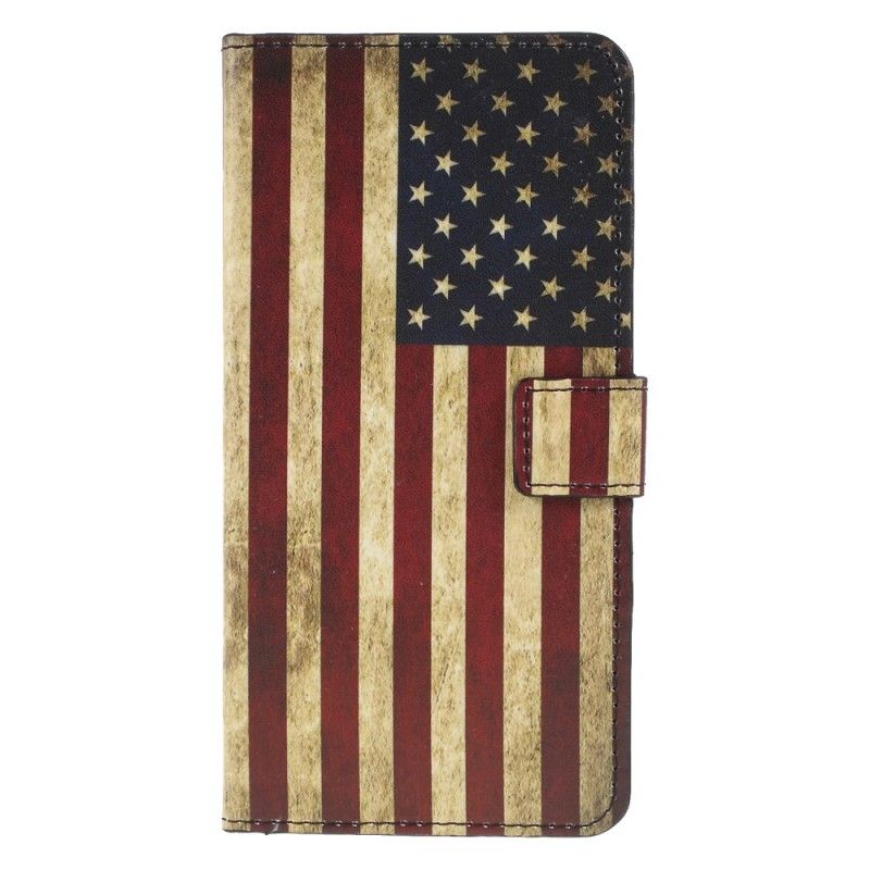 Leren Hoesje Huawei P30 Lite Usa Vlag