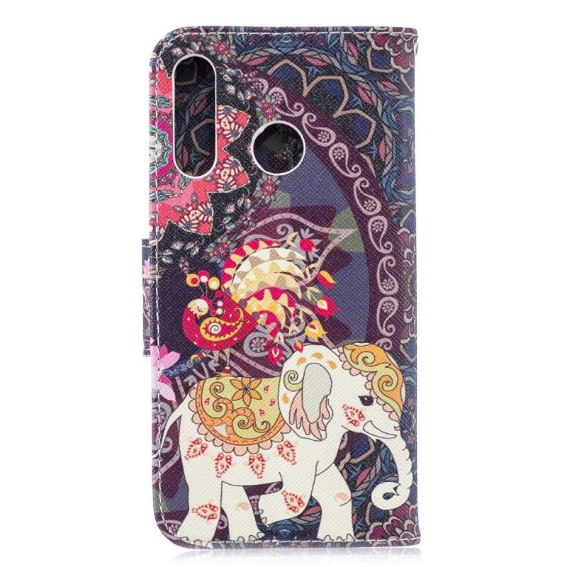 Leren Hoesje voor Huawei P30 Lite Etnische Olifantenmandala