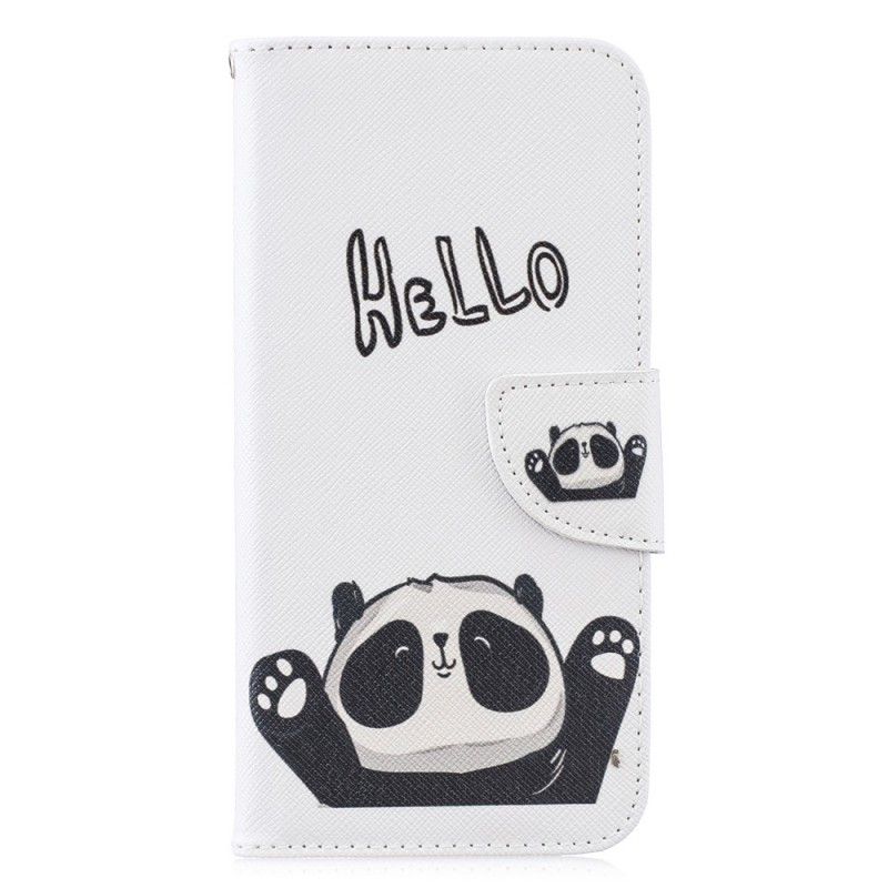 Leren Hoesje voor Huawei P30 Lite Hallo Panda