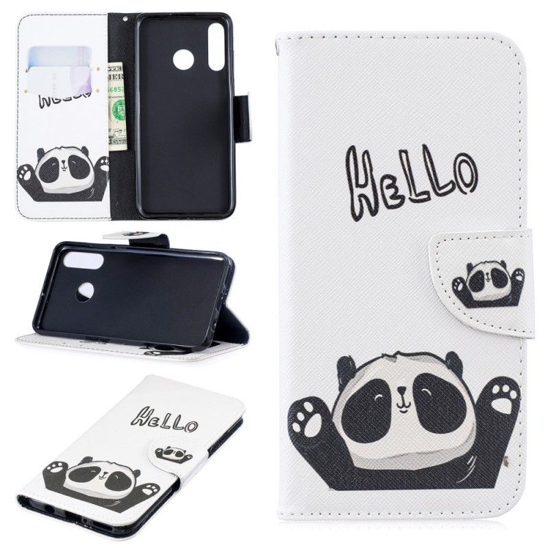 Leren Hoesje voor Huawei P30 Lite Hallo Panda