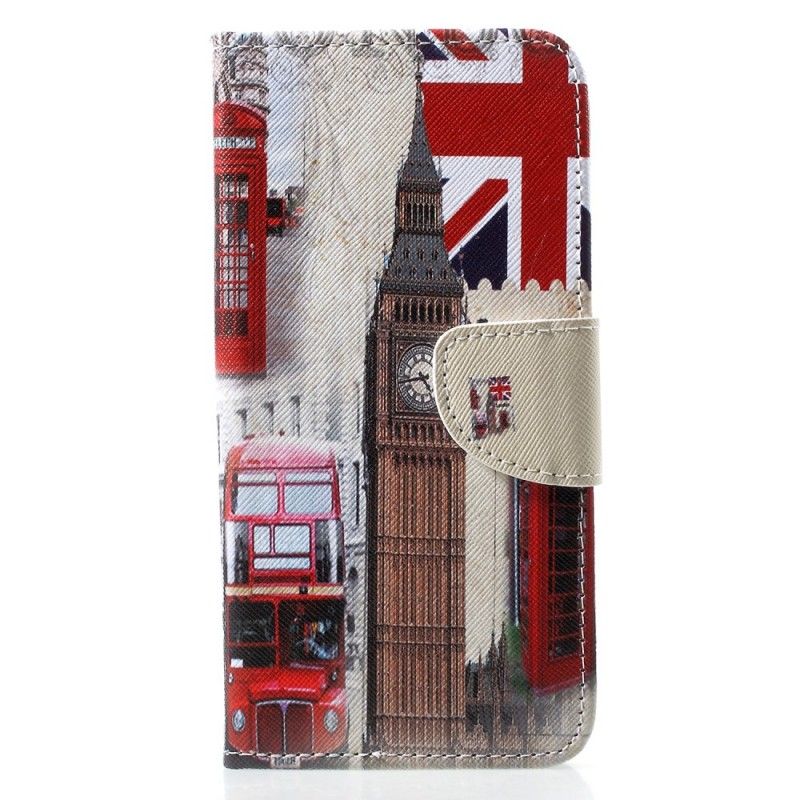 Leren Hoesje voor Huawei P30 Lite Leven In Londen