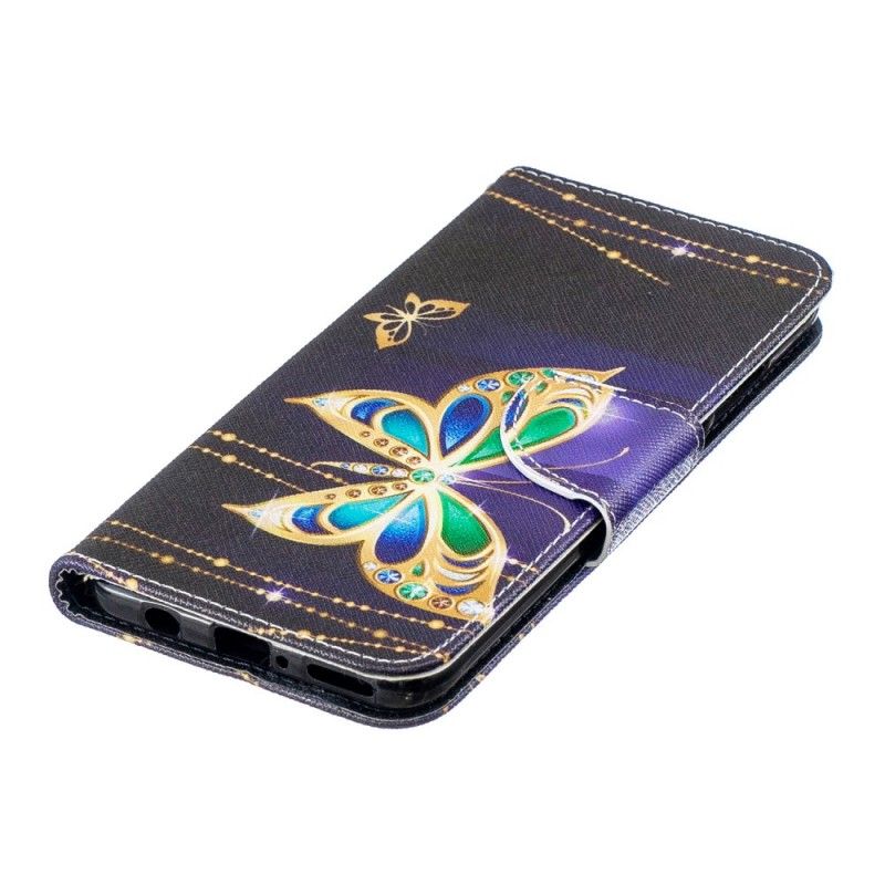 Leren Hoesje voor Huawei P30 Lite Magische Vlinder