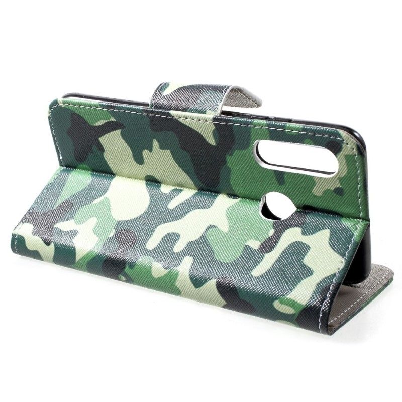 Leren Hoesje voor Huawei P30 Lite Militaire Camouflage