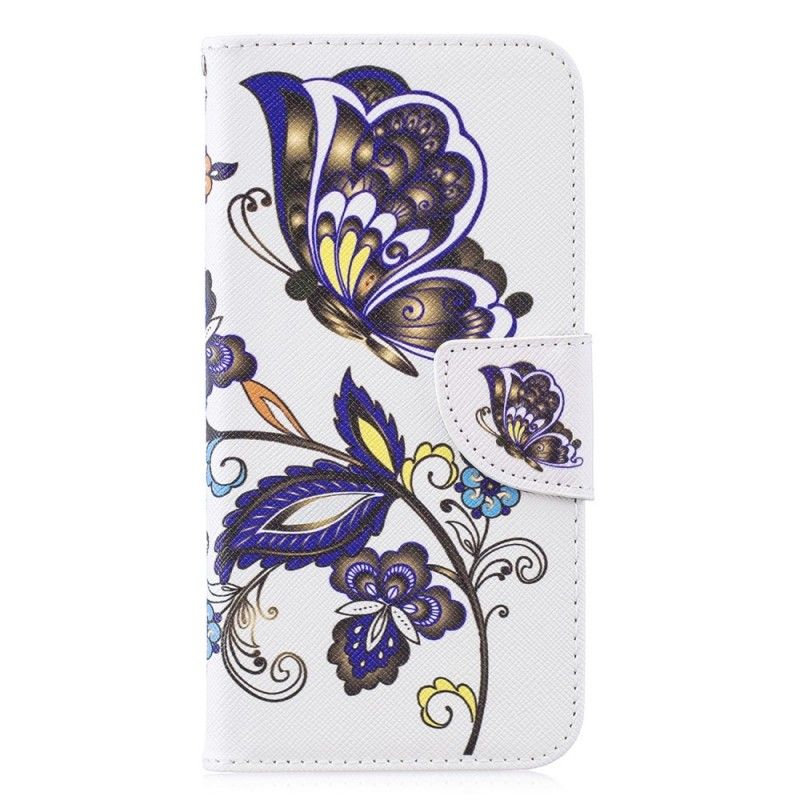 Leren Hoesje voor Huawei P30 Lite Vlindertattoo